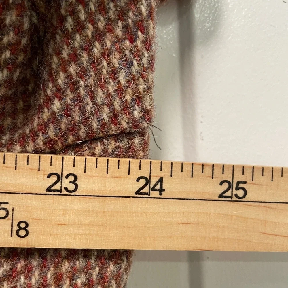 Richard Bennett Men Custom Tailored Houndstooth Blazer Brown Wool Sport Coat USA
